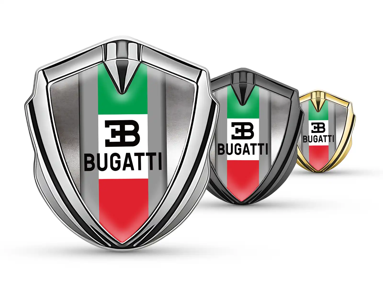 Bugatti High End Auto Logo Abzeichen Renn Look Strahlend